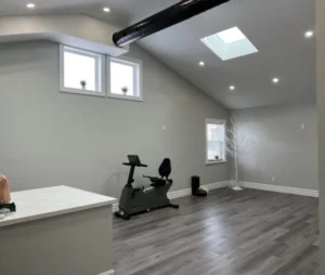clean, minimalist chiropractic treatment room for patient wellness.