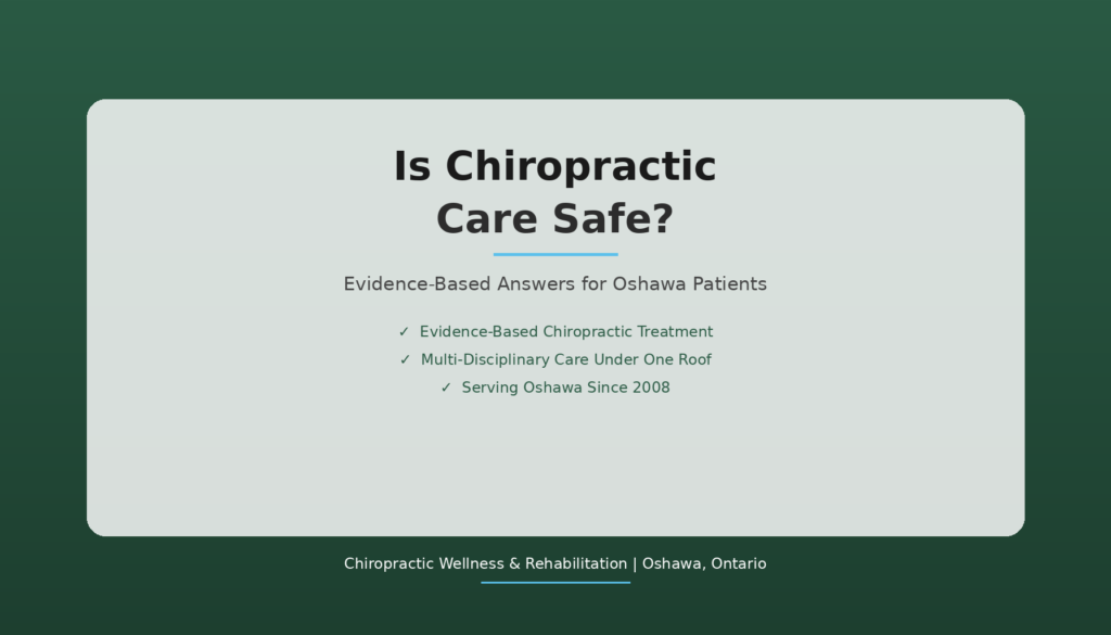 Safe chiropractic adjustment at Chiropractic Wellness and Rehabilitation in Oshawa